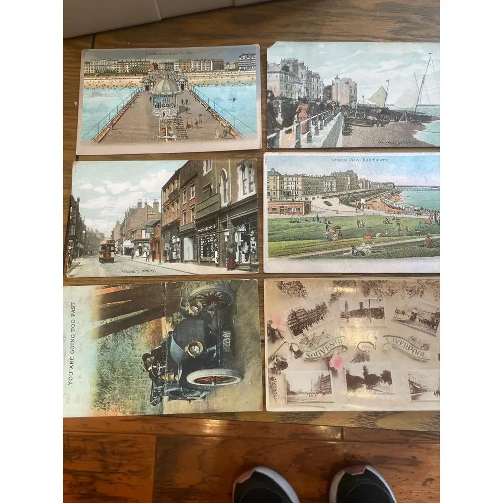 34 Vintage British Irish Postcards England Ireland Topographical Split Back Lot
